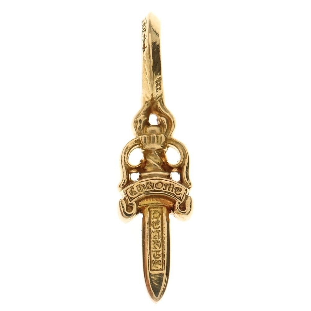 CHROME HEARTS クロムハーツ 22K STACK DAGGER V2 ダガースタックチャーム ネックレストップ ゴールド