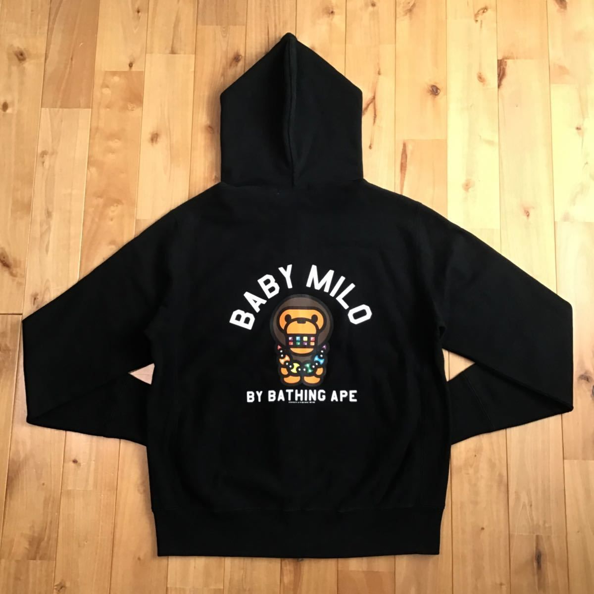 マイロ フルジップ パーカー Sサイズ black a bathing ape BAPE BABY