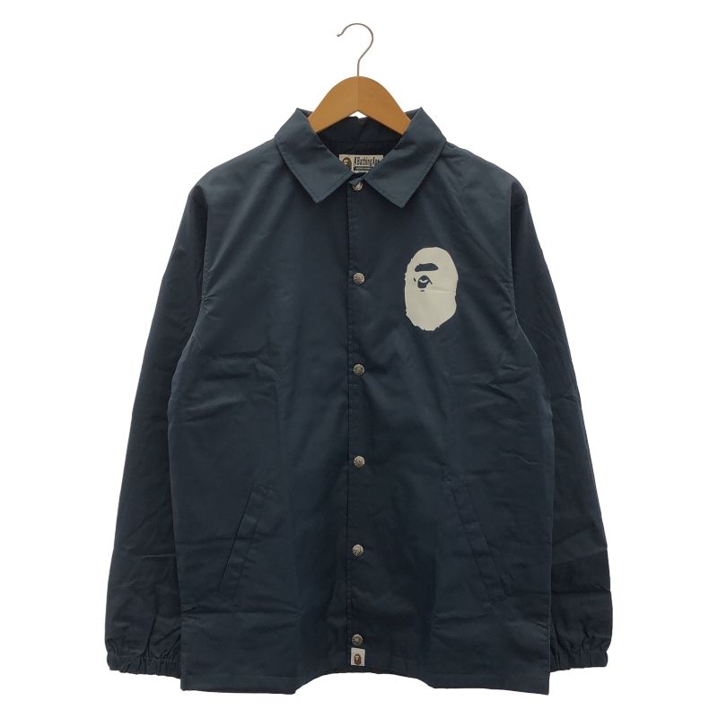 A Bathing Ape ナイロンジャケット(コーチジャケット) M ネイビー A BATHING APE ナイロンジャケット BAPE LOGO COACH JACKET M