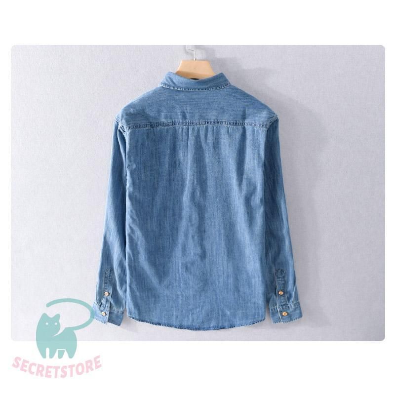 ディーゼル ペイズリー柄 長袖 ベルベット デニムシャツ M 濃紺 DIESEL