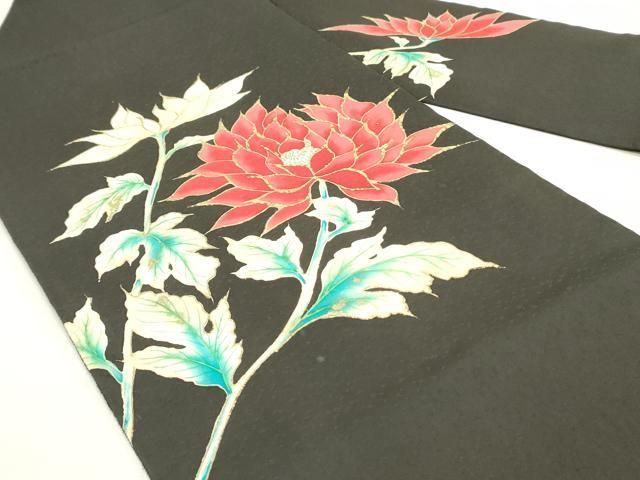 平和屋着物○アンティーク 大正ロマン 九寸名古屋帯 駒刺繍 総刺繍 鏡