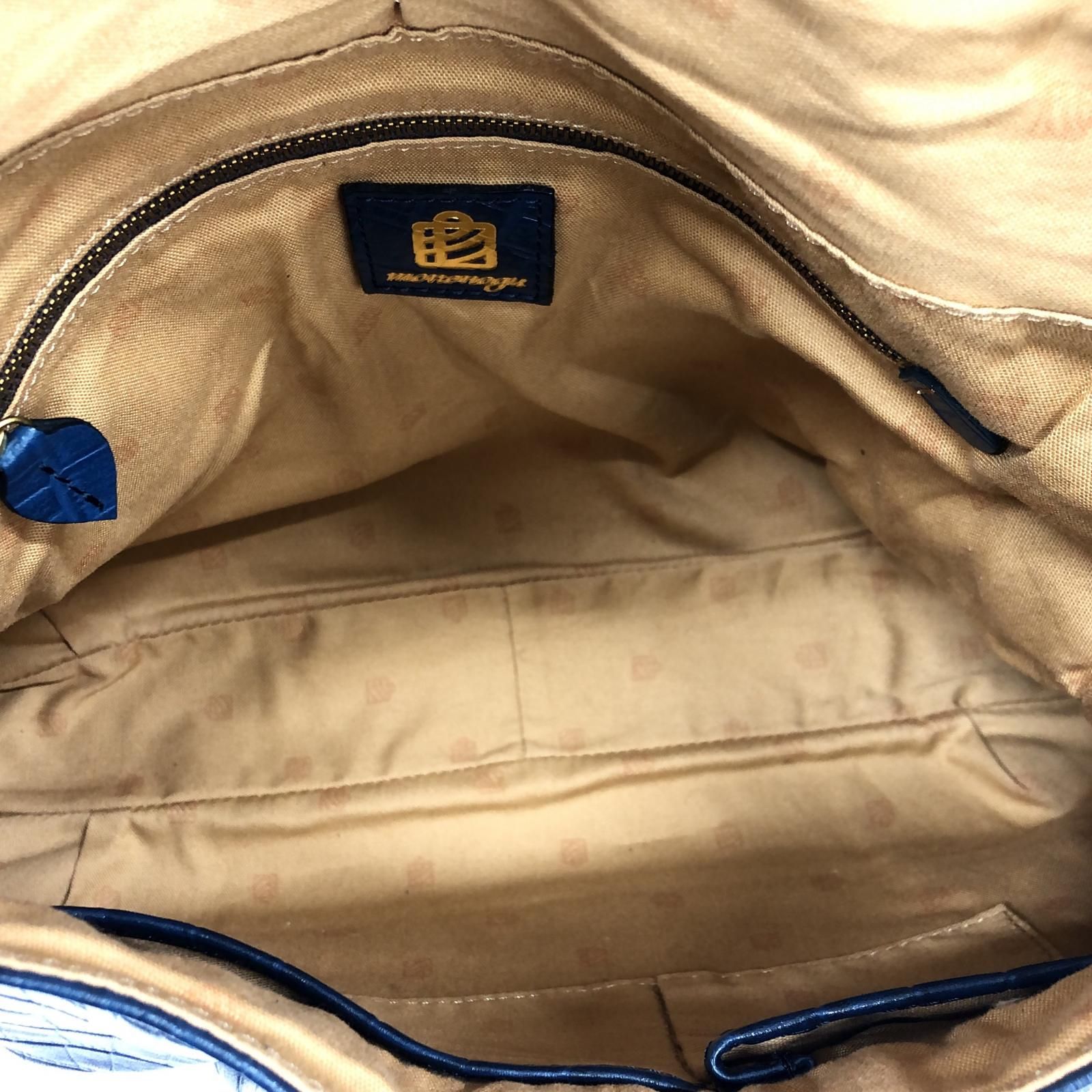 mononogu もののぐ クロコダイル 型押しハンドバッグ size表記