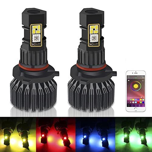 9005/9006 RGB CIIHON RGB 9006 LED フォグランプ HB4 9005 HB3 Led 色替えフォグランプ 3020SMDマルチカラーAPPワイヤレスBluetoothコントロールヘッドライトではない3600LMドライビングDRLフ