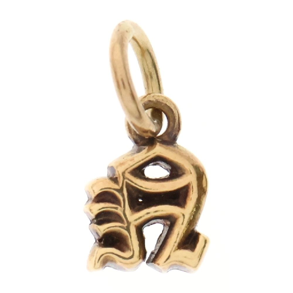 CHROME HEARTS クロムハーツ アルファベットミニチャーム　N CHROME HEARTS (クロムハーツ) 22K ALPHABET CHARM N アルファベット