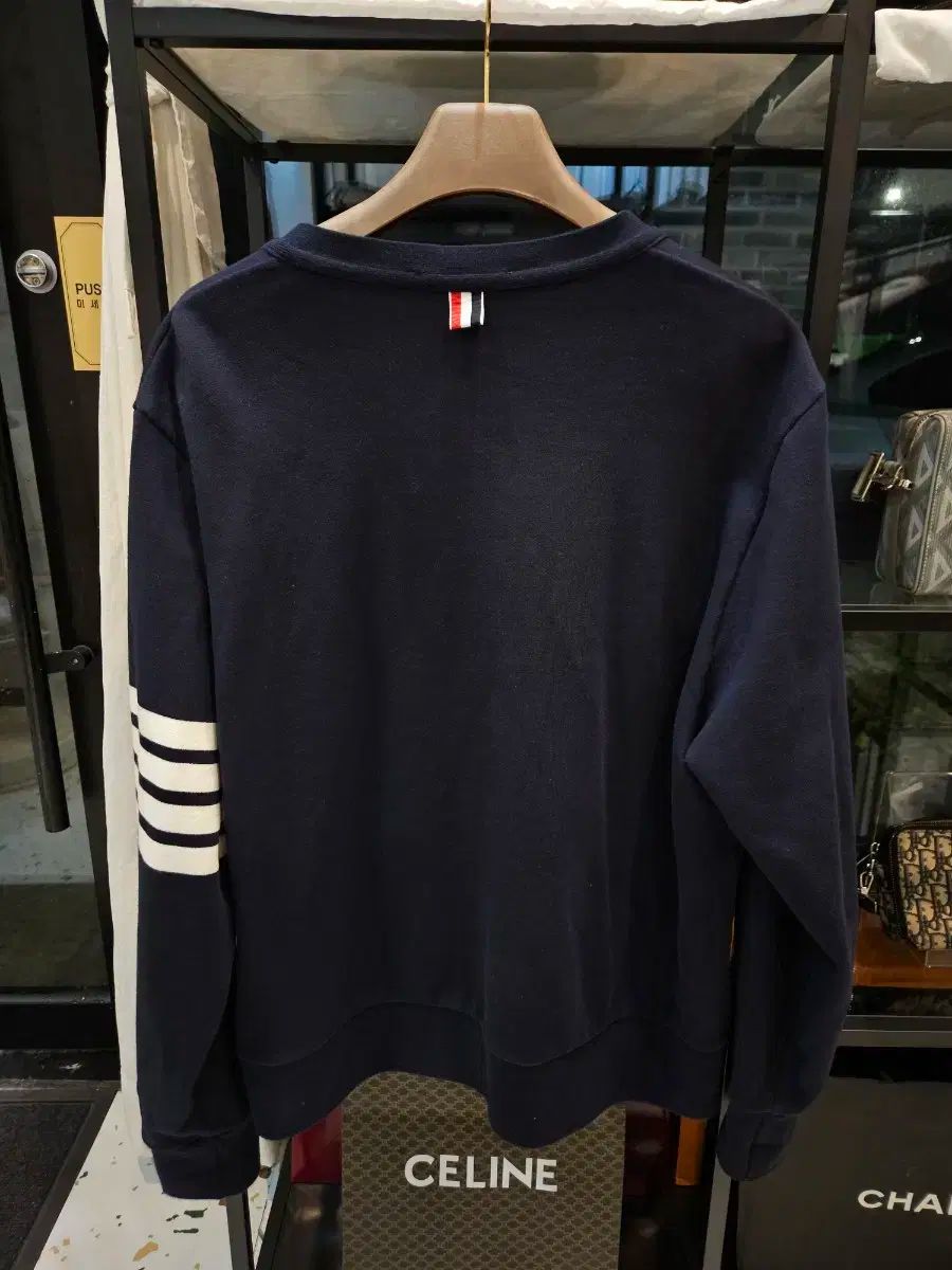 新モデル トム ブラウン 四本サイドライン コットン カーディガン 5サイズ ネイビー