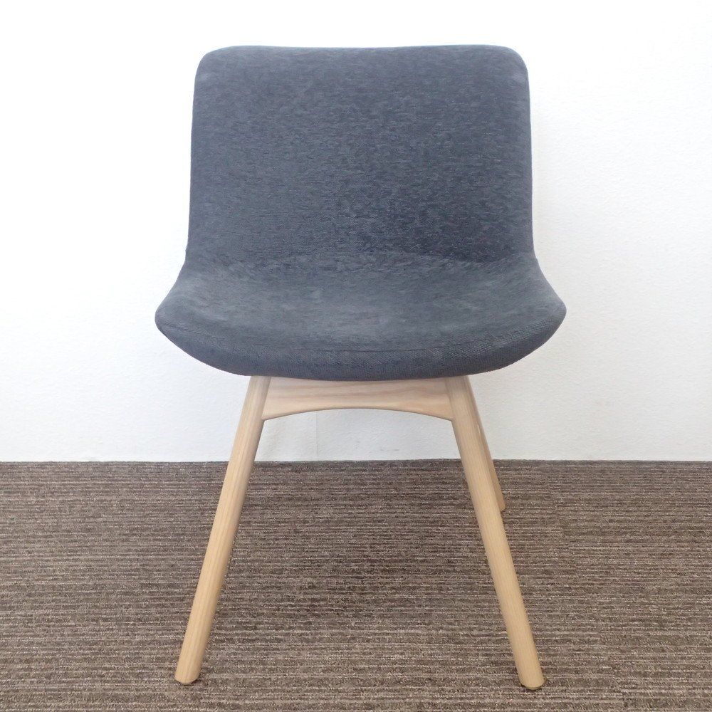 SOGOKAGU ダイニングチェア グレー 肘無 椅子 リビング ミーティングチェア 会議 カフェ モダン 北欧 木目調 EG18826 オフィス家具