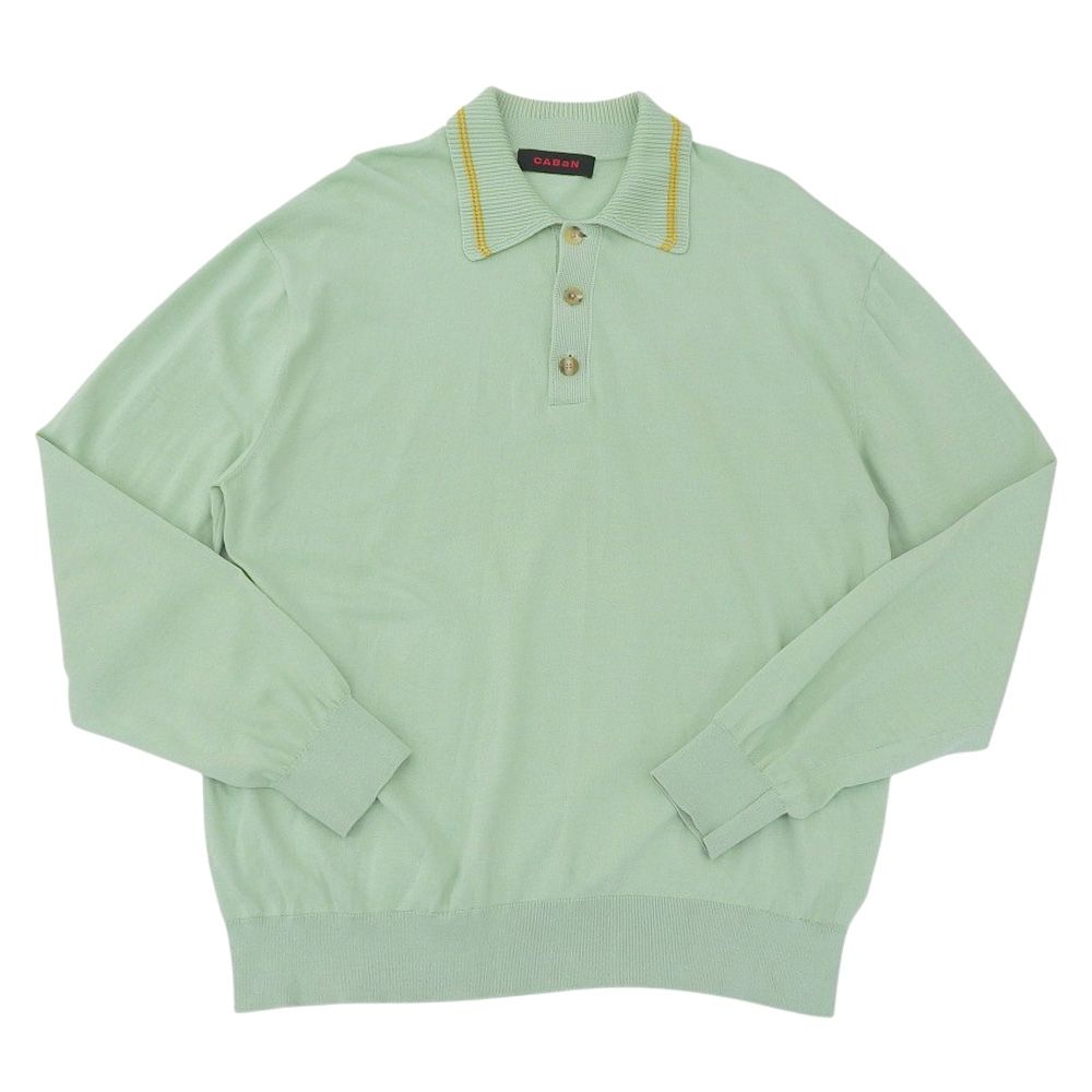 祝開店！大放出セール開催中 美品 24SS CABaN キャバン 長袖 コットン ニットポロシャツ 59 トップス