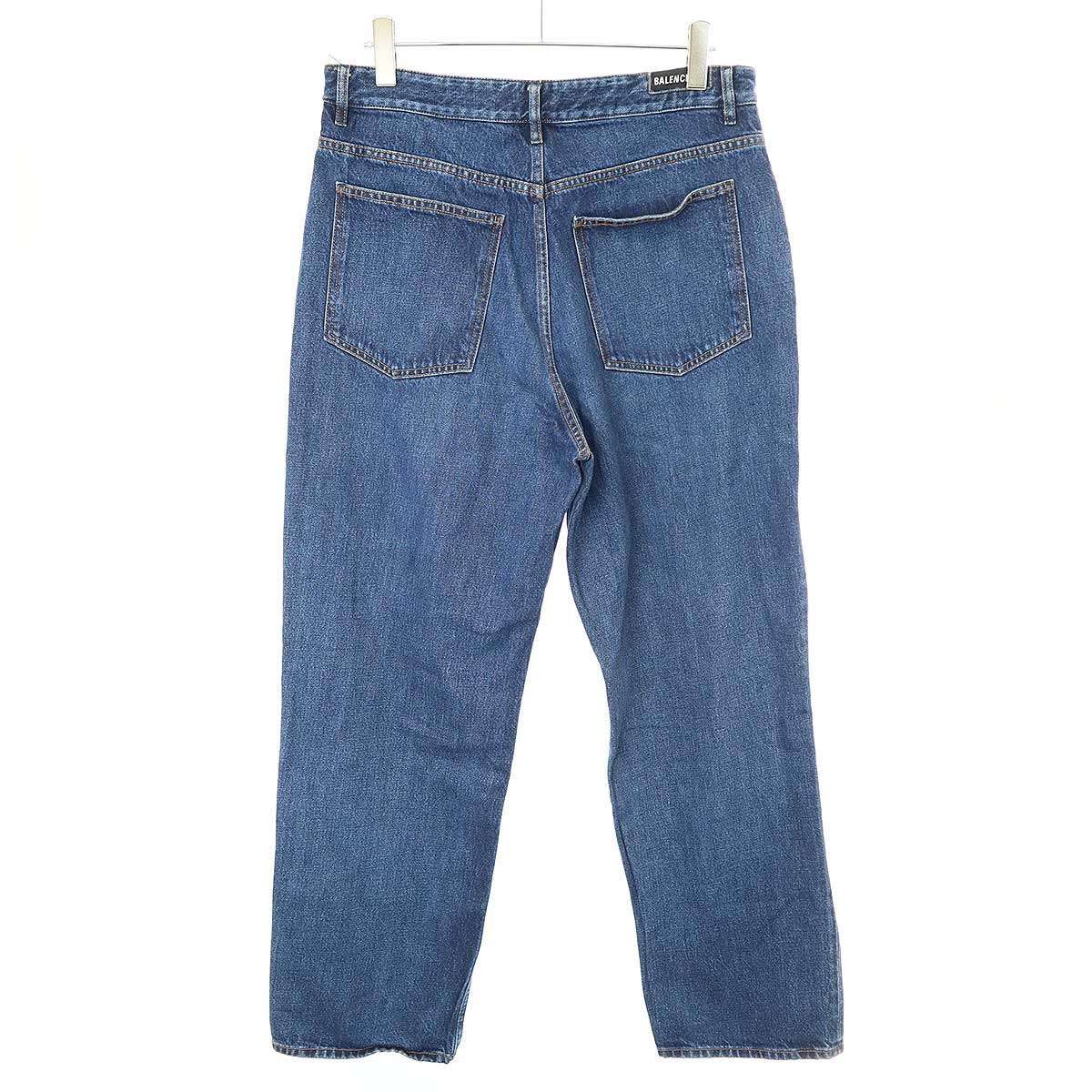 BALENCIAGA バレンシアガ 20AW エンブロイダリー ワイドレッグデニム 