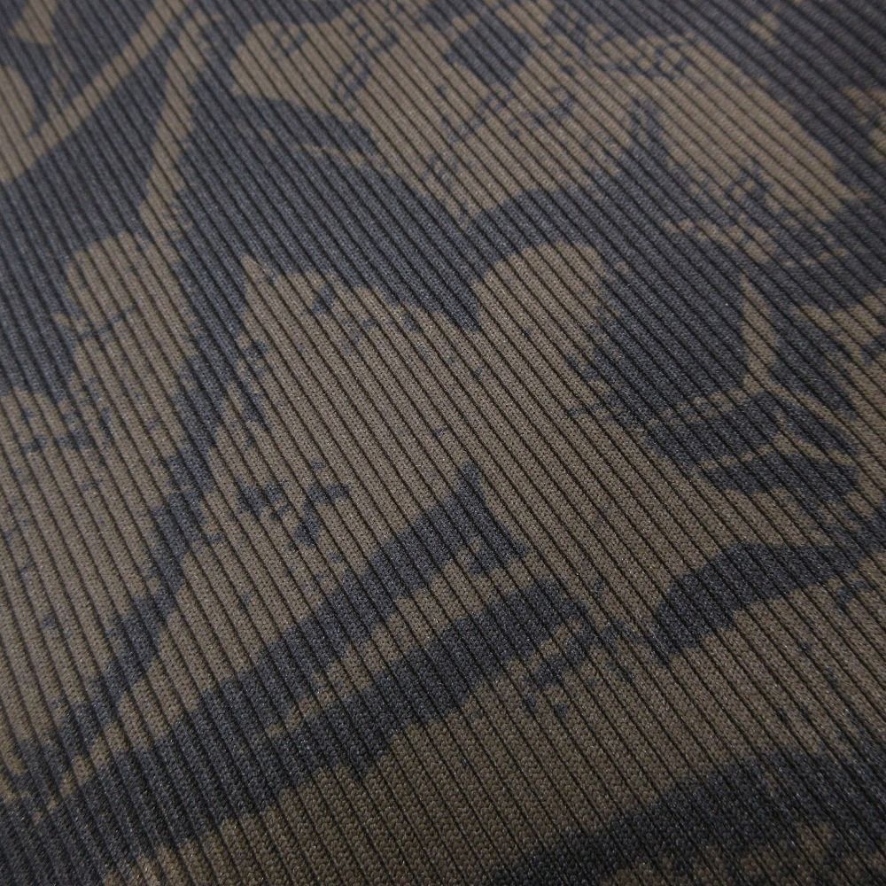 NONTOKYO ノントーキョー プリントリブ フレアパンツ ブラウン PRINT