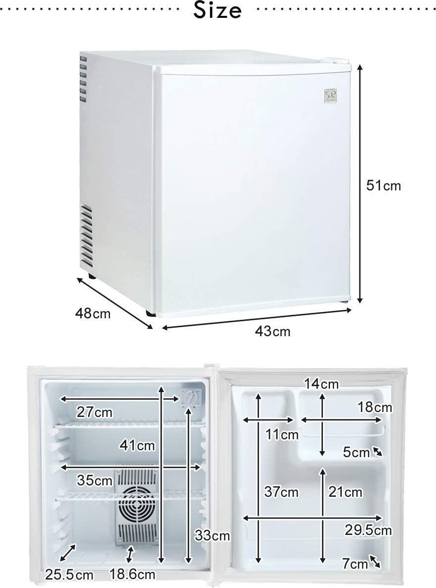SunRuck 冷蔵庫 48L 冷庫さん ペルチェ方式 静音 SR-R4803 - 壱番館