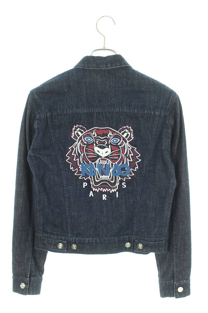 ケンゾー F662BL2186ET バックタイガーデニムジャケット