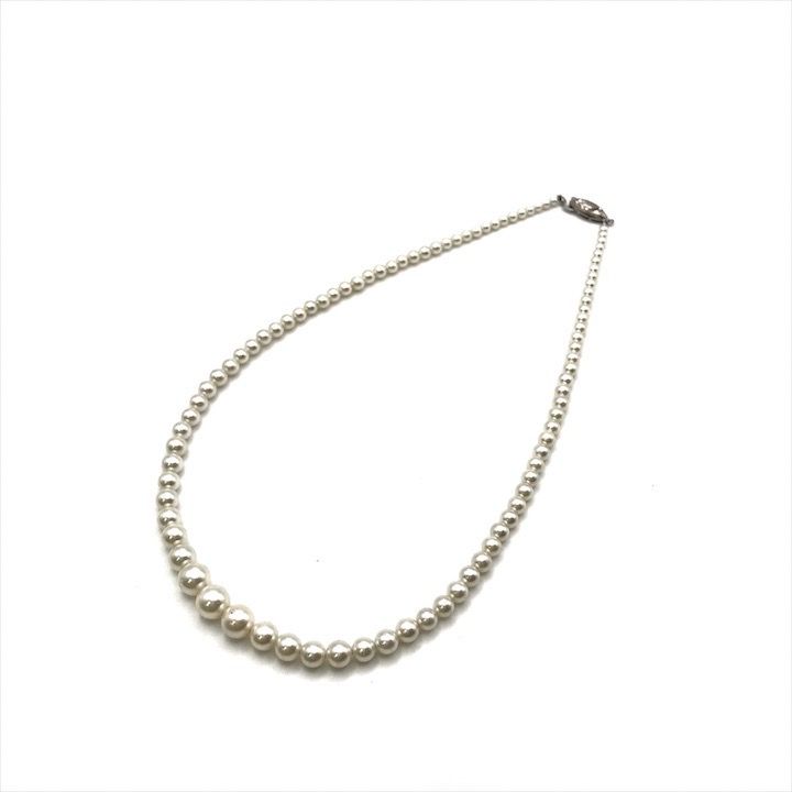超美品 あこや真珠 パール シルバー刻印 最大8mm 照り抜群