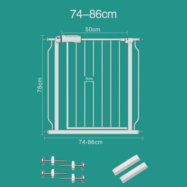 エルフ ベビー Fairy Baby ベビーゲート 取付幅74 86 cm 高さ78 階段上 突っ張り式 オートクローズ機能 扉開閉式 赤ちゃん ゲート バリアフリー 柵 拡張付き ホワイト