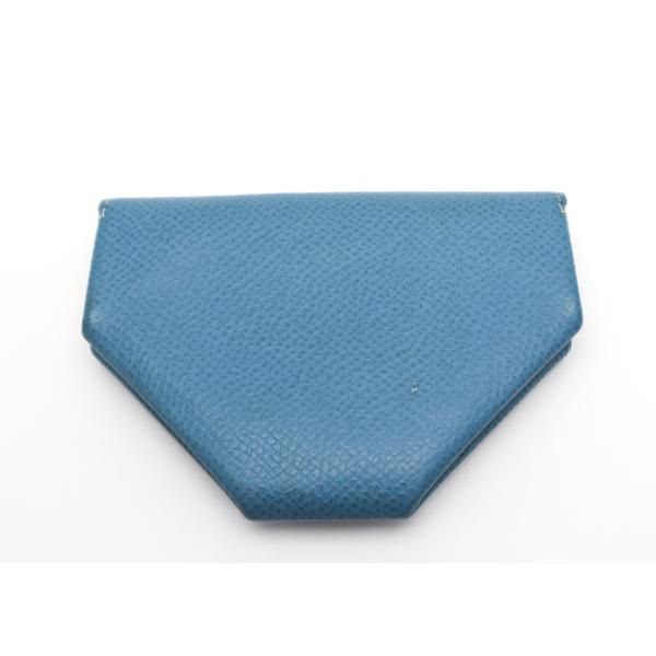 【美品】HERMES ル ソワ サンドゥーズ ヴォーエプソン コインケース HERMES エルメス ヴォーエプソン ブルージーン ル ソワ