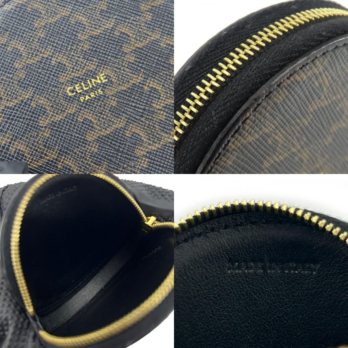 中古】 セリーヌ コインケース トリオンフ 10D222BQ3.38NO PVC レザー