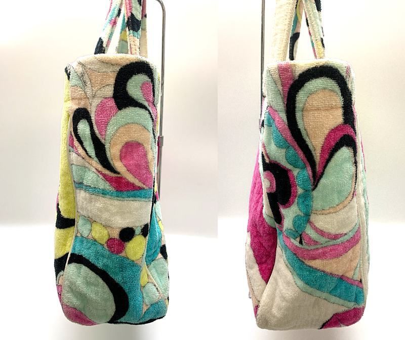 エミリオプッチ　EMILIO PUCCI カラフルトートバッグ　タオル生地 エミリオプッチ EMILIO PUCCI カラフルトートバッグ タオル生地