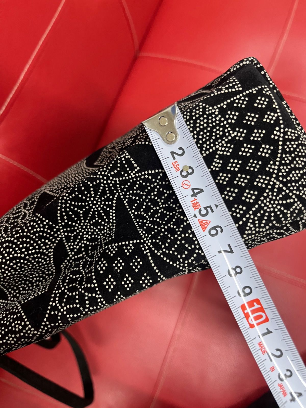 未使用品】和装 バッグ 日本製 鞄 扇 和柄 印伝風 トートバッグ