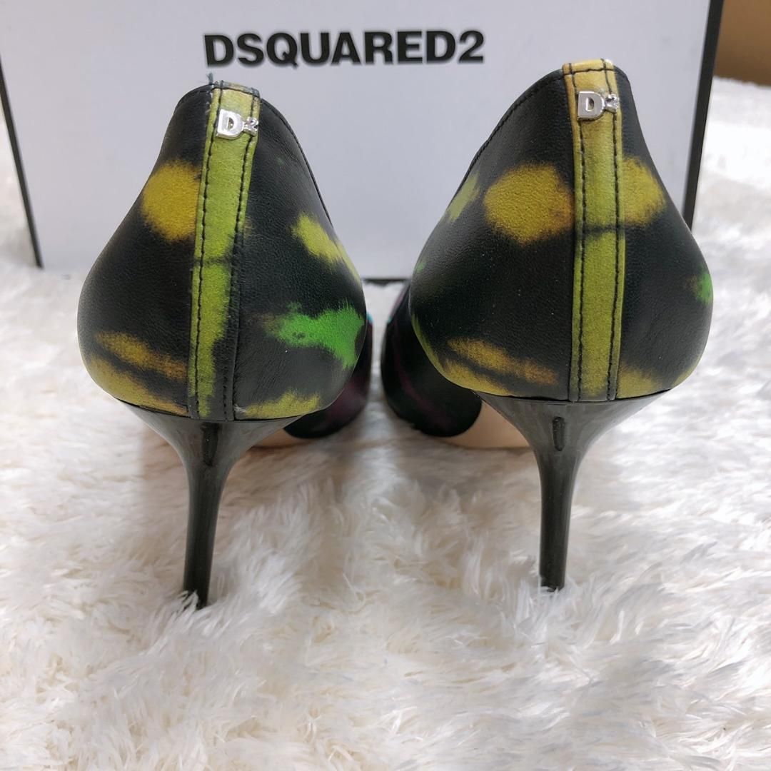 04912】 新古品 DSQUARED2 ヒール 38 黒 大人 かわいい 綺麗 未使用品