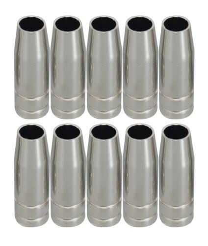 RIVERWELD 15AK MB15 MIG MAG CO2 溶接トーチ の 円錐形ノズル u0026 シールドカップ u0026 ガスノズル 10個