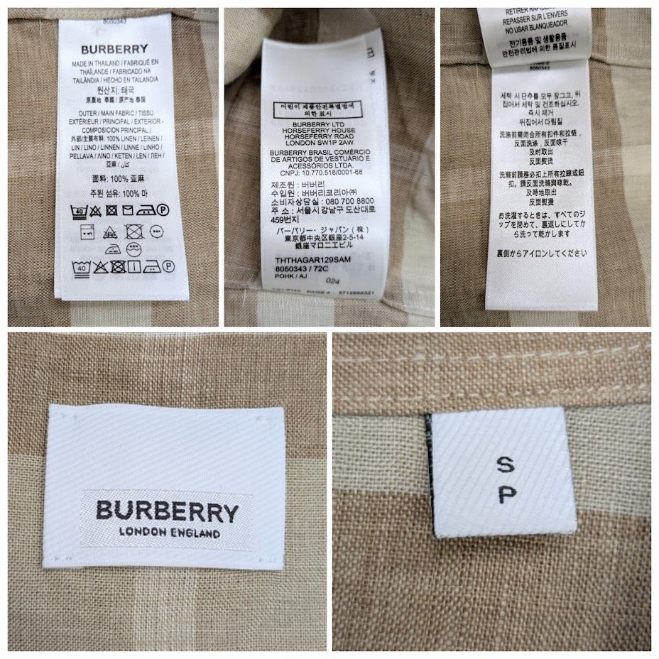 BURBERRY Burberry RAYMOND SHIRT バーバリー ロンドン 半袖リネン