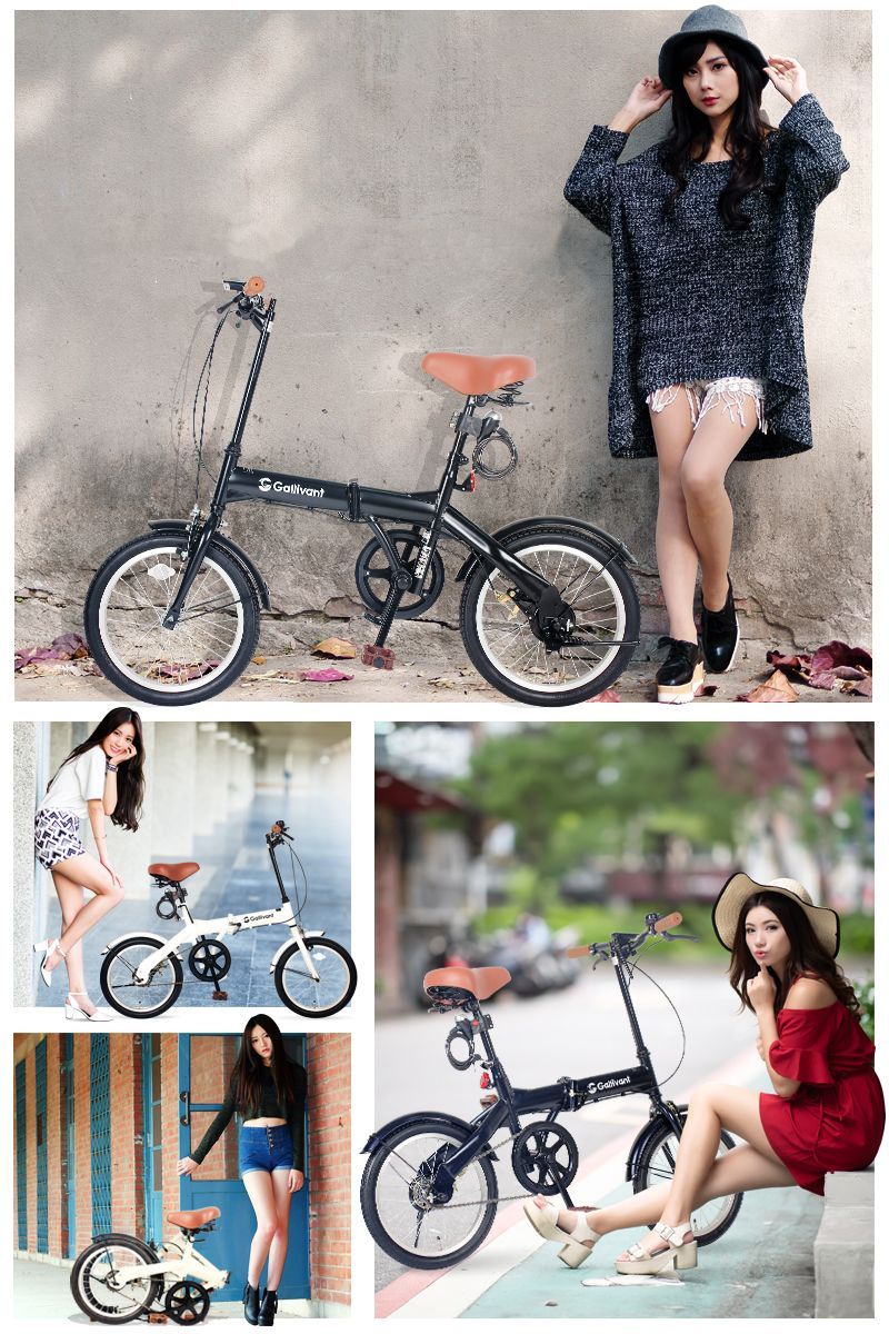 折りたたみ自転車 16インチ フロントライト カギ 玄関先 車載 軽量 新生活 通勤 通学 シティサイクル 買い物 街乗り GV-16A BRIGHTFACE_UK