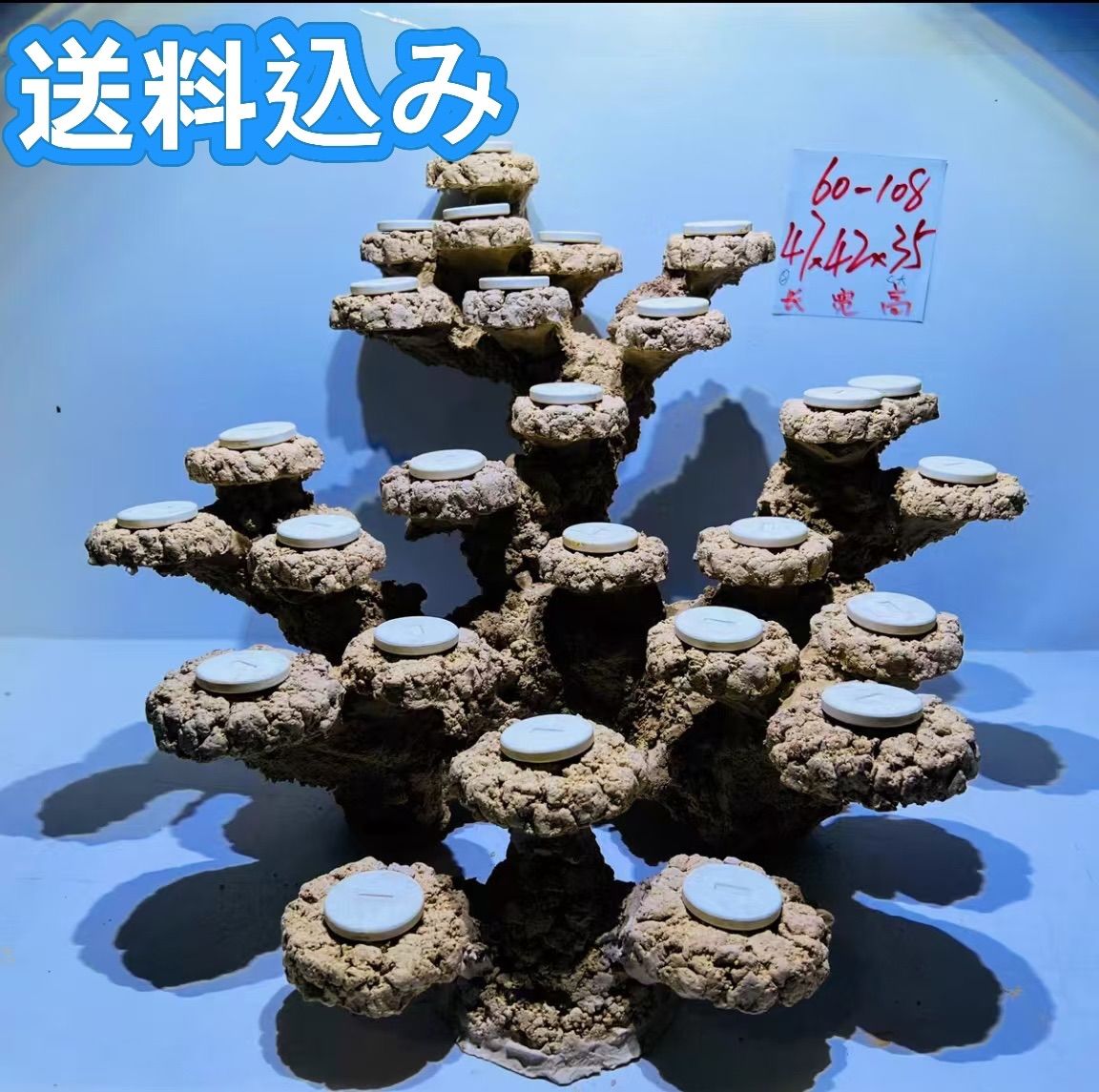 多孔質人工ライブロックセット 海水魚 サンゴ バクテリア 背景 レイアウト 水槽 海外受注