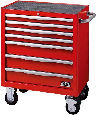 KTC 京都機械 ローラーキャビネット ７段７引出し レッドEKW-1007R EKW1007R