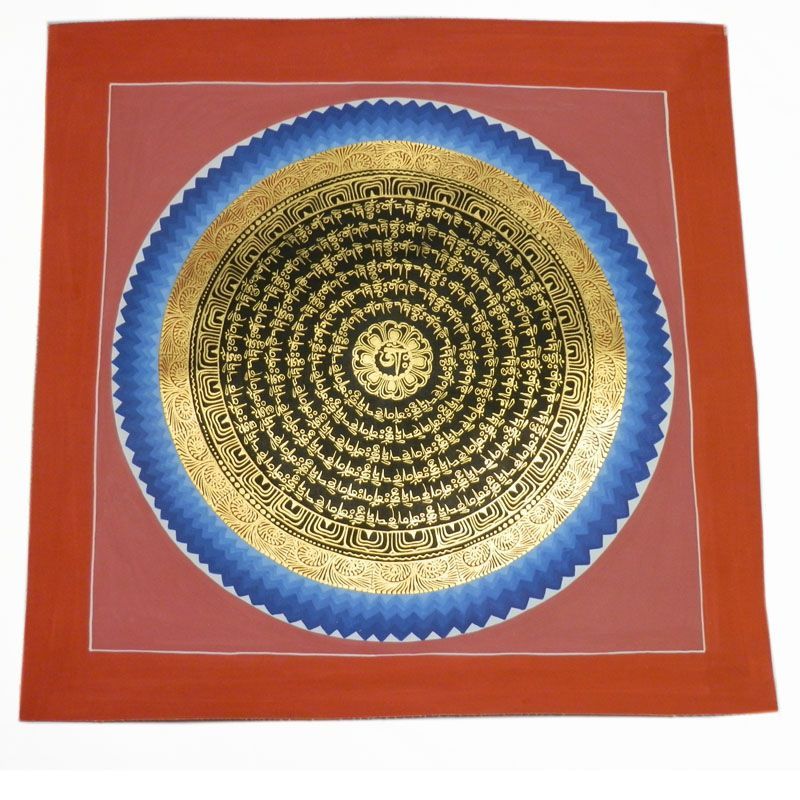 アジアン雑貨 ネパール仏画 マントラ曼陀羅(マンダラ)