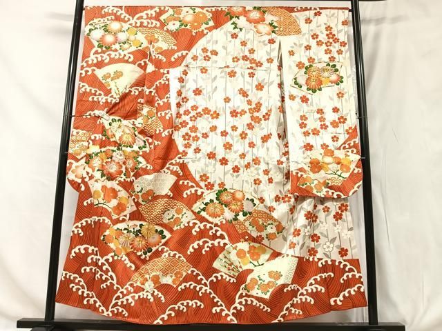 平和屋着物□豪華振袖 駒刺繍 地紙立波花文 金彩 やまと誂製