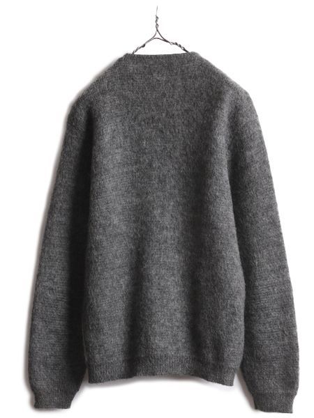 60s タウンクラフト モヘア カーディガン グレー M ヴィンテージ 古着