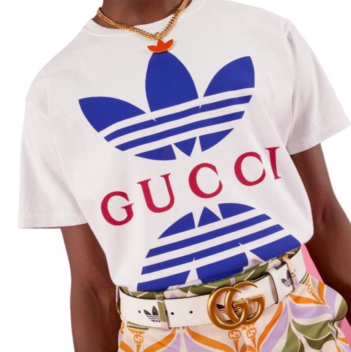 新品未使用【GUCCI×adidas】コットンジャージー Tシャツ ホワイトS