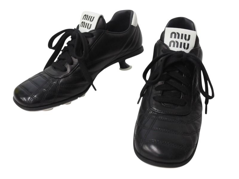 MIU MIU ミュウミュウ 21SS Heel Leather Sneaker ヒールレザー