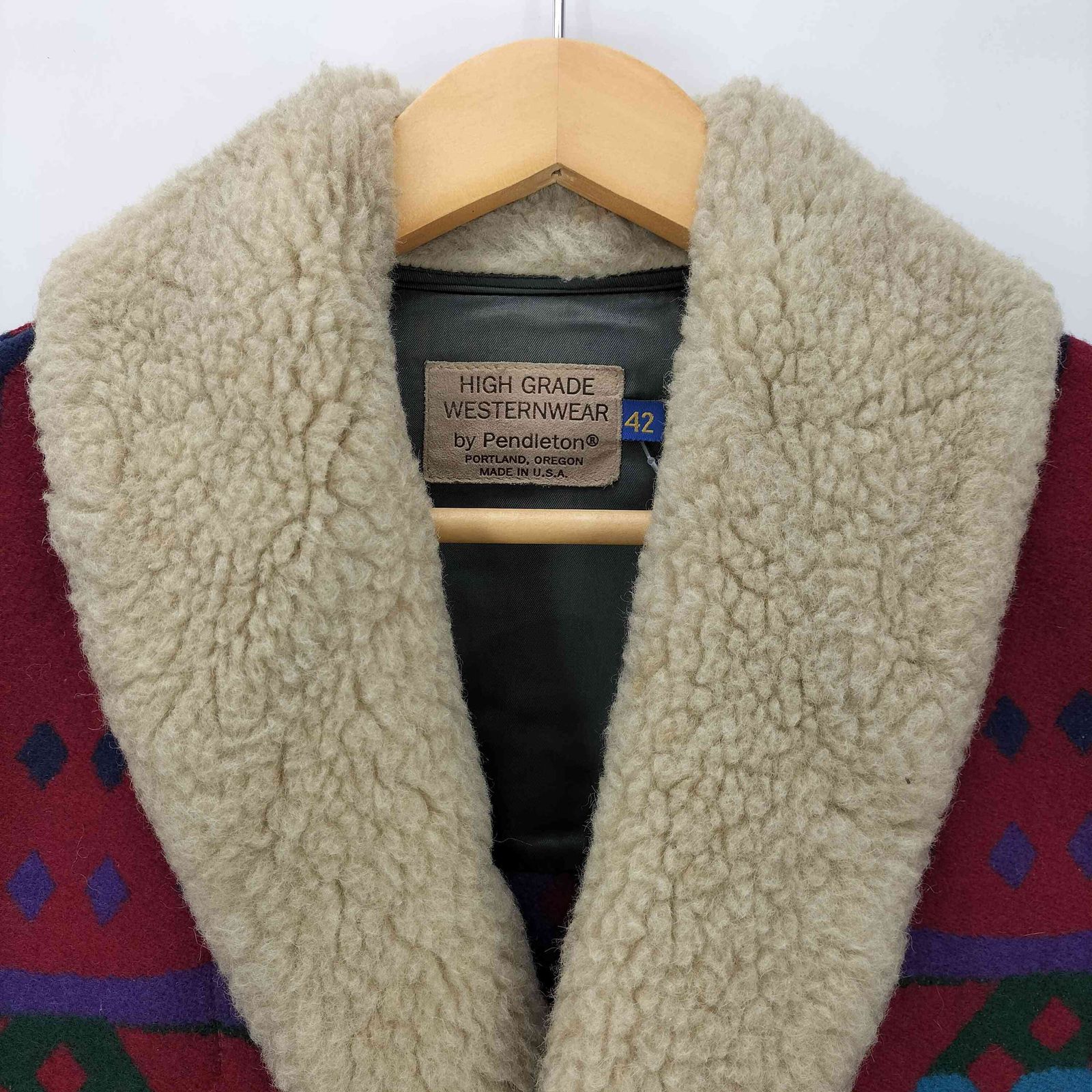 m@⑦③⑧　　ネイティブアメリカン風ウールジャケット　ペンドルトン風 m@⑦③⑧ ネイティブアメリカン風ウールジャケット ペンドルトン風