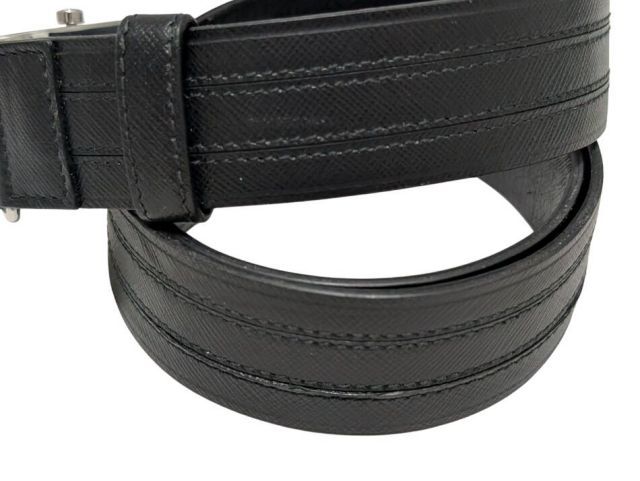 ジェシ PRADA ベルト 黒レザー85/34 PRADA】プラダ『サフィアーノ