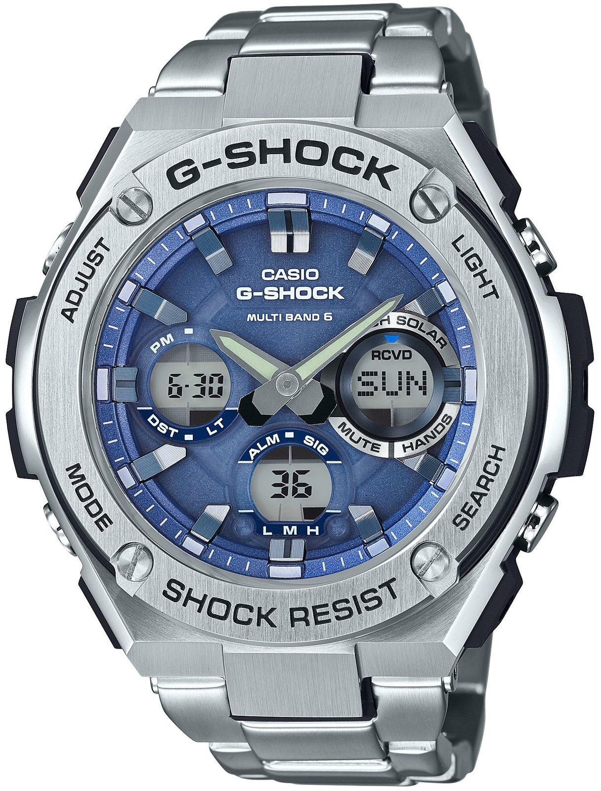 カシオ 腕時計 ジーショック G-STEEL 電波ソーラー GST-W110D-2AJF シルバー
