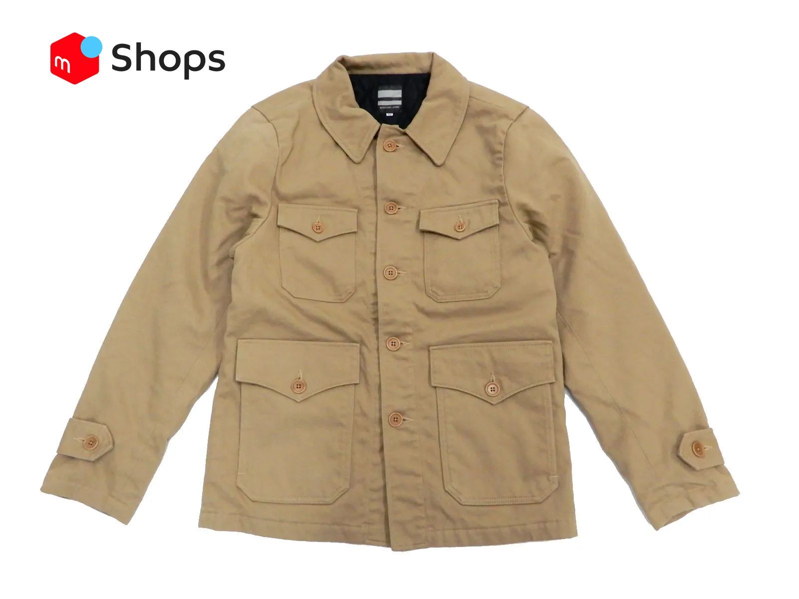 桃太郎ジーンズ) Momotaro Jeans ピケ ファティーグジャケット 03-178 メンズ ミリタリースタイル ハーフコート ジャケット ベージュ 新品 アメカジショップ アメカジショップ メルカリ 桃太郎ジーンズ ピケファティーグ ジャケット