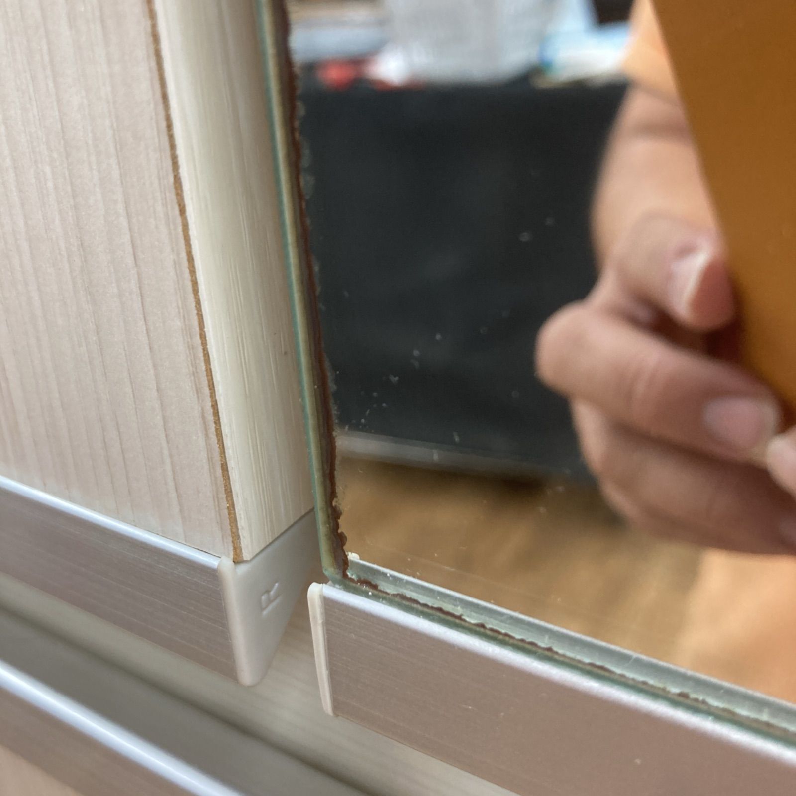 名古屋市近郊送料設置無料 S386 シューズボックス 下駄箱 鏡付き 約20足収納 幅50.5cm MARWIL-DEMENAGEMENTS_CH