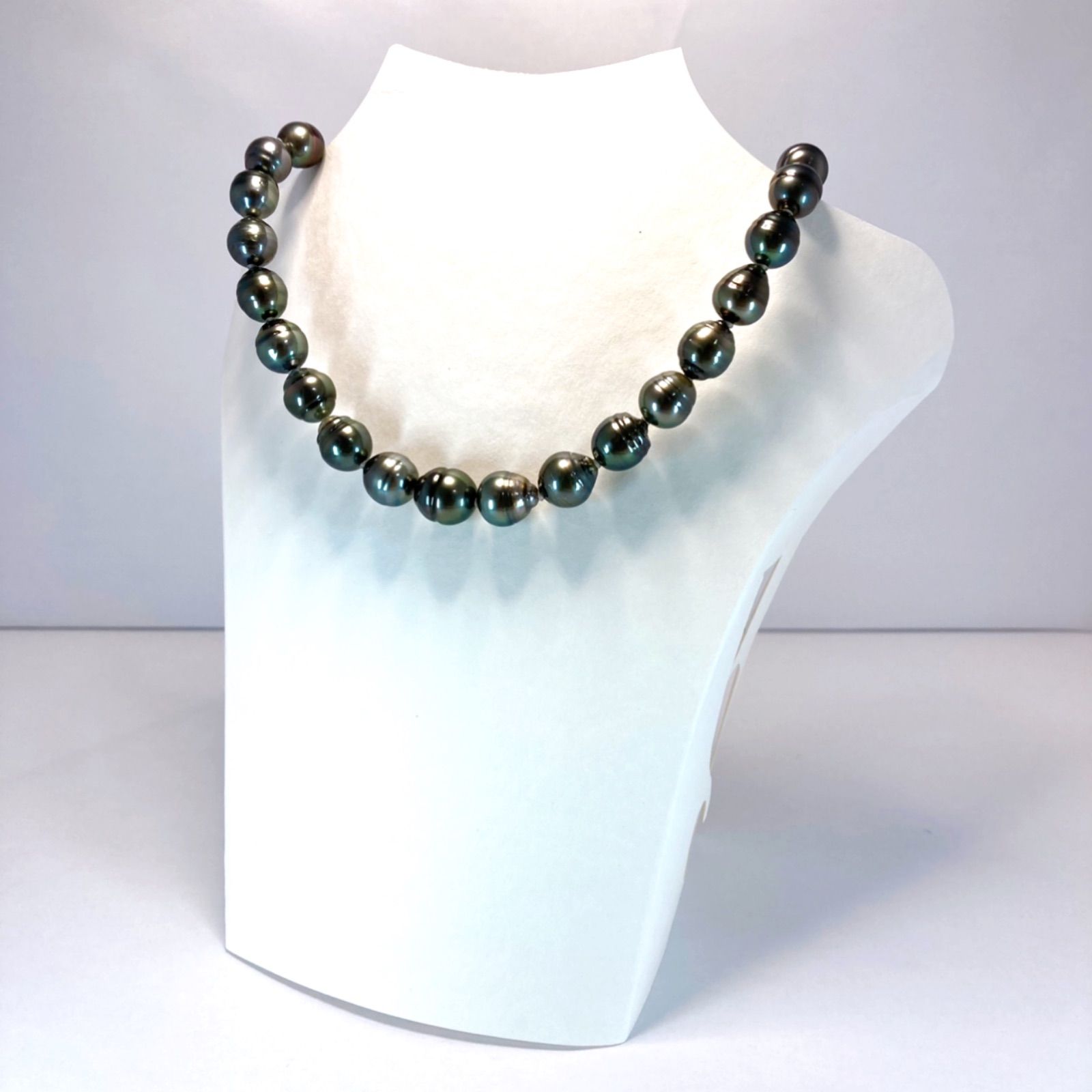 南洋真珠 黒蝶真珠 バロックパール ネックレス 7.0〜8.5mm