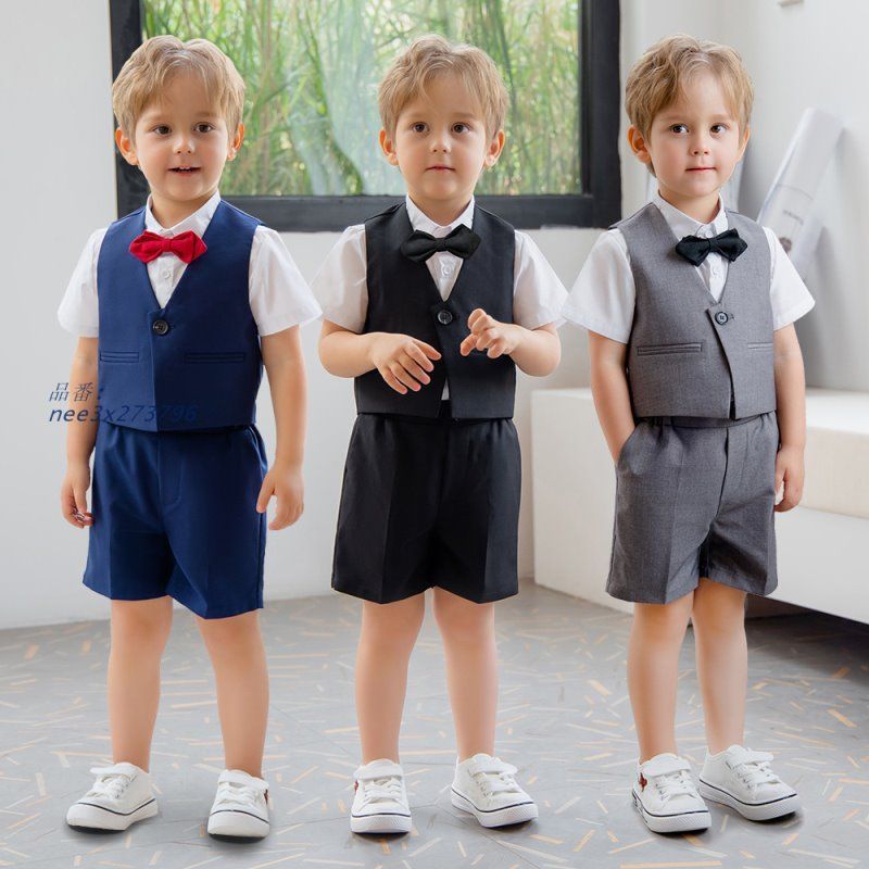 男の子スーツ ベビーフォーマル ピアノ発表会 服装 子供スーツ フォーマル 卒業式 お宮参り 結婚式 半袖 入園式 記念撮影 入学式 おしゃれ 小学生 夏 誕生日 nee3x273796