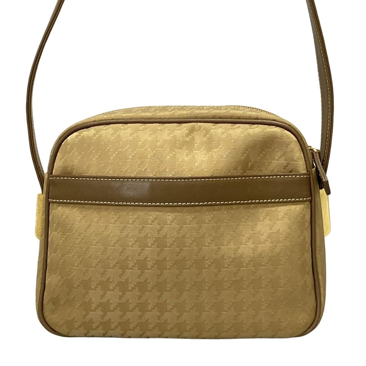 【美品】ミラショーン　ハンドバッグ　ベージュ　自立型　0483 mila schon ミラショーン ロゴモチーフ ハンドバッグ キャンバス