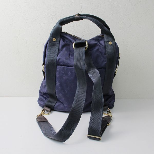 ぶー【新品未使用】russet モノグラム　リュック　ナップサック russet ラシット モノグラム 2wayバッグ/ネイビー系 トートバッグ
