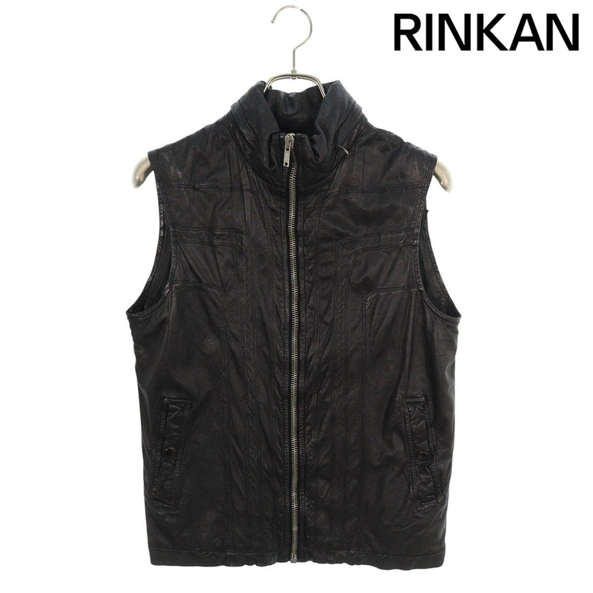 Rick Owensブラックレザーベスト Rick Owensブラックレザーベスト