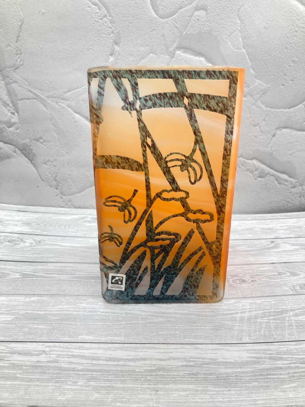 Tsukiyono 月夜野工房 グラス 花 未使用 Studio glass in TSUKIYONO