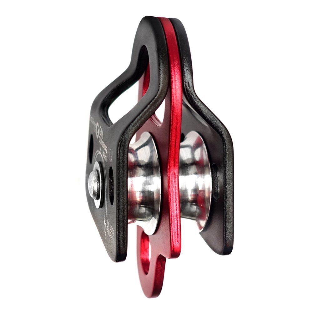 在庫処分 40kN マイクロ CLIMBING ダブルプーリー CE UIAA認証 ボールベアリング 倍力システム プーリーシステム GM クライミング リギング レスキュー アーボリスト使用 12mmまでロープ適応