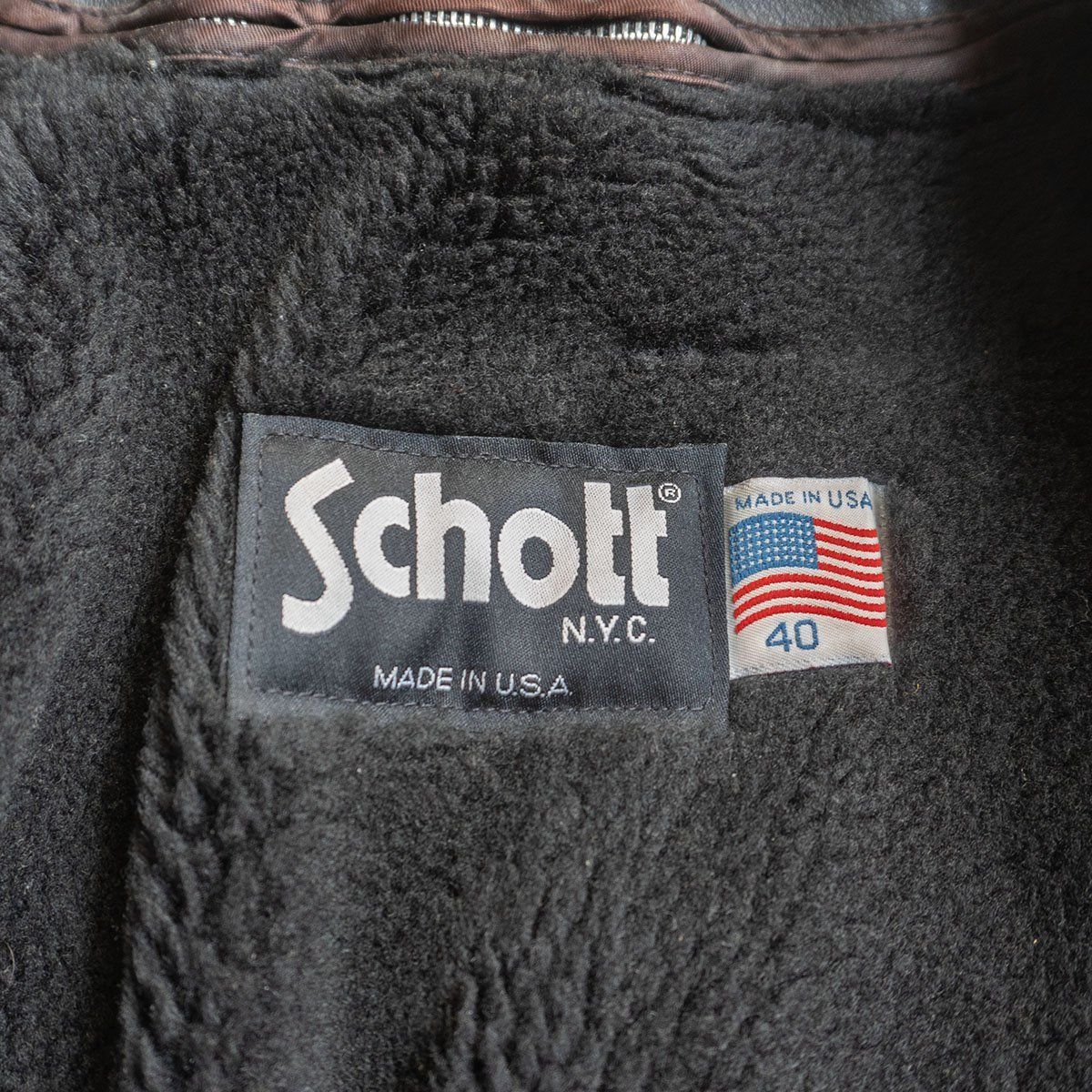 美品】SCHOTT【641/シングルライダースジャケット】40 ボアライナー 