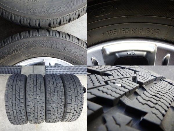 2210-181　MiLLOUS　アルミホイール＆スタッドレスタイヤ　185/65R15　2020年　4本セット