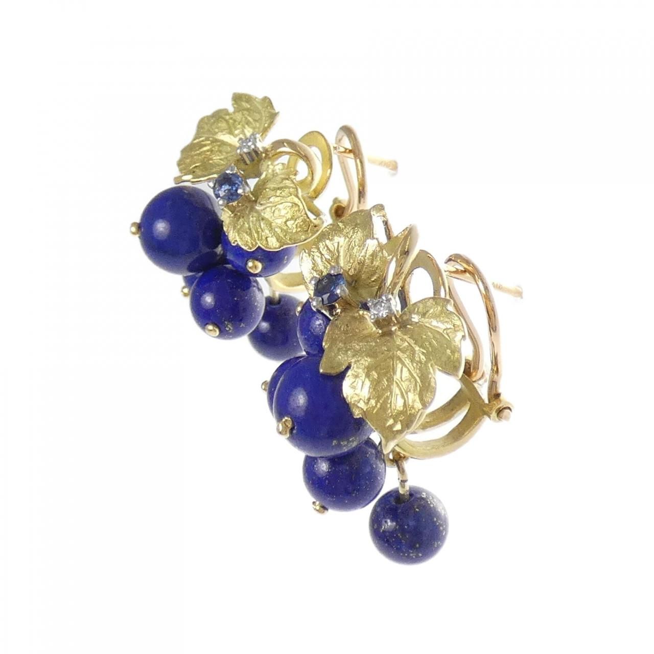 アズ タイム グレープ ラピスラズリ ピアス