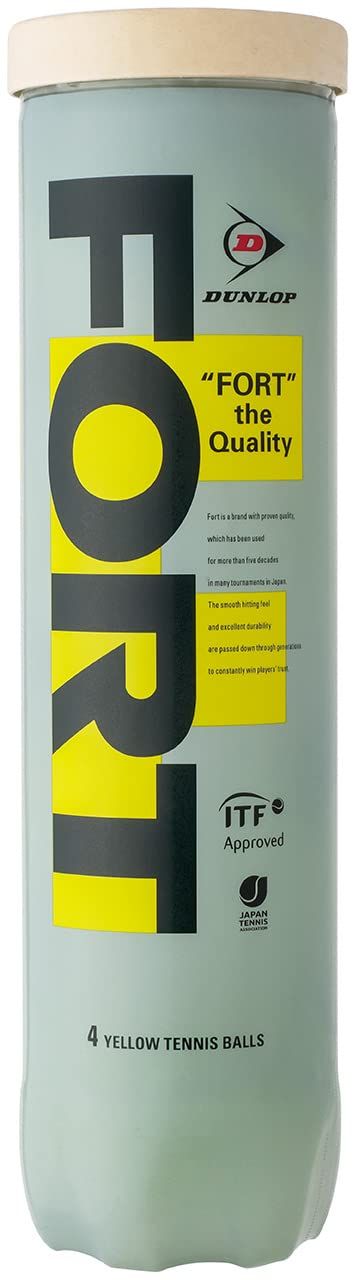 【迅速発送】DUNLOP(ダンロップ)硬式テニスボールFORT(フォート) プレッシャーライズド テニスボール4球入×15ボトル(60球) FORT5DOZCS60 イエロー