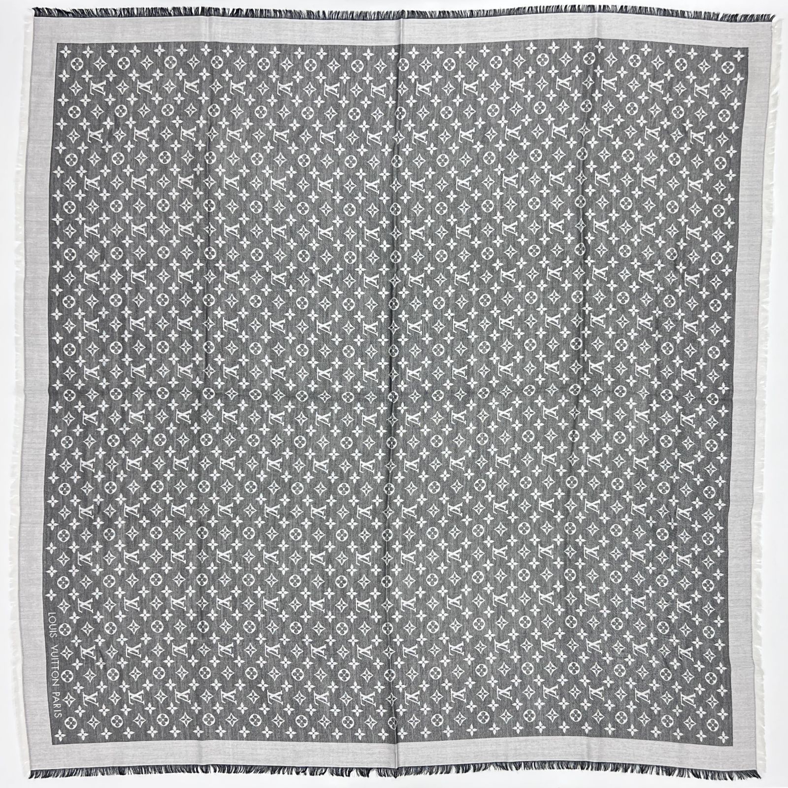 LOUIS VUITTON ルイヴィトン モノグラム ストール シルク ウール M71378 IS4212 マルチ ヴィンテージ レディース HIBUOCHI VINTAGE