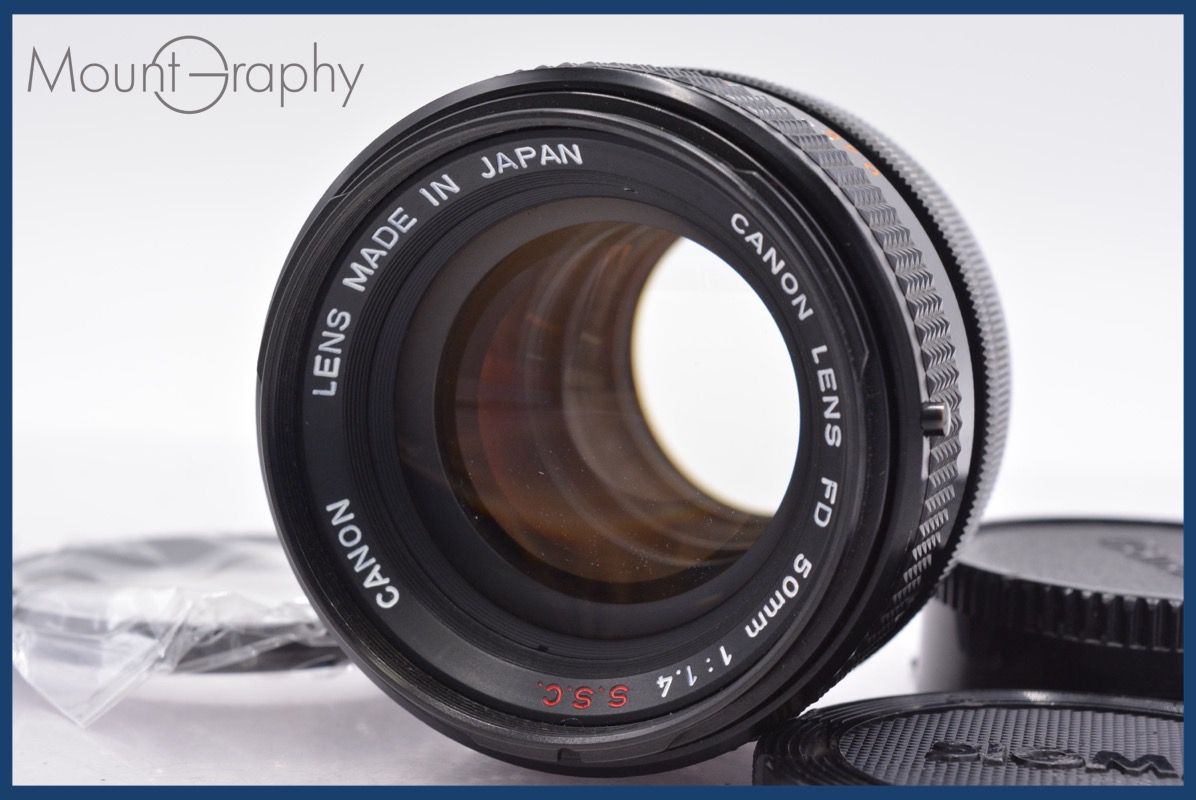特別 キヤノン Canon NEW FD 50mm F1.4 S.S.C. 前後キャップ-レンズフィルター付 同梱可 mj5113